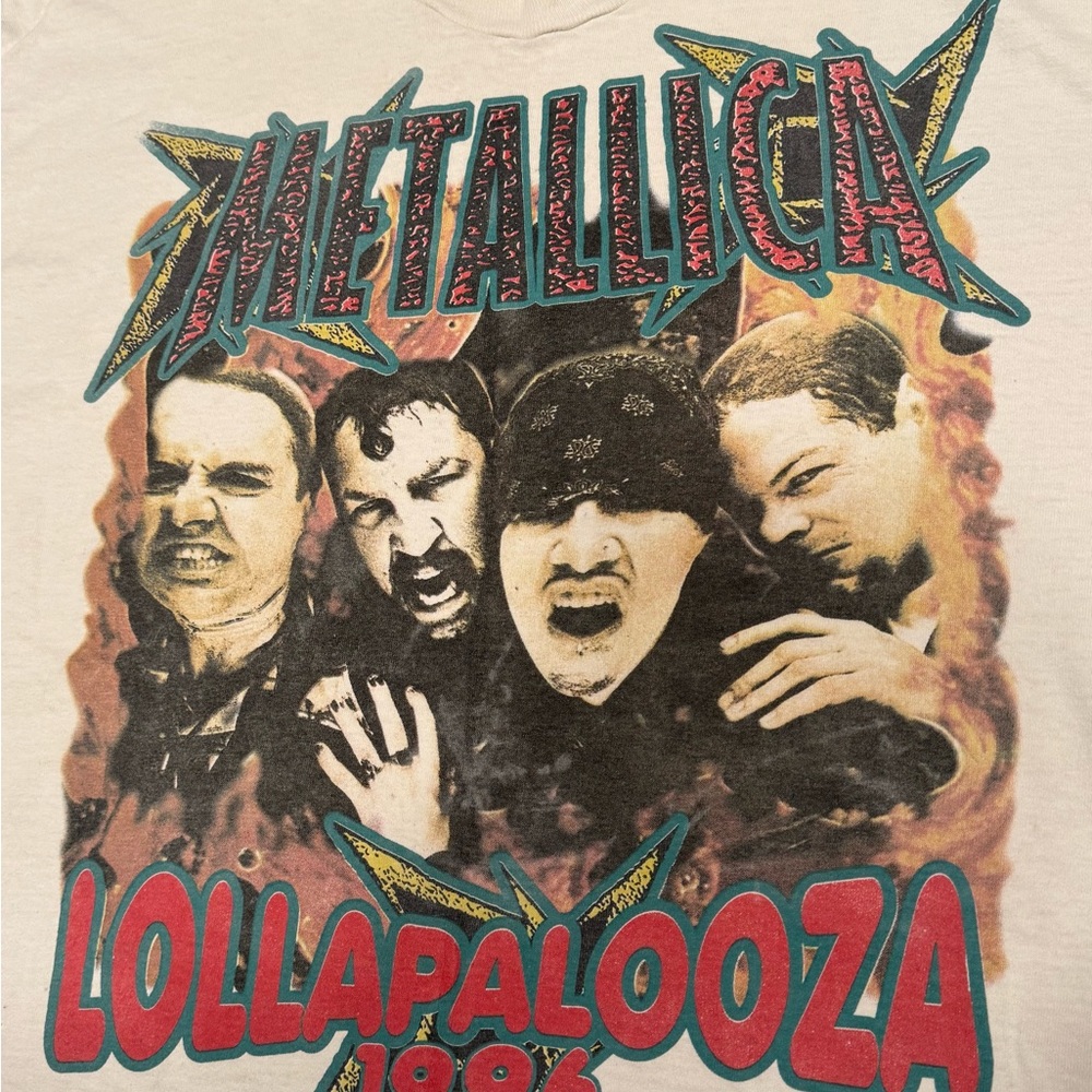 RARE VINTAGE Metallica 1996 Lollapalooza T-Shirt - Picture 3 of 15